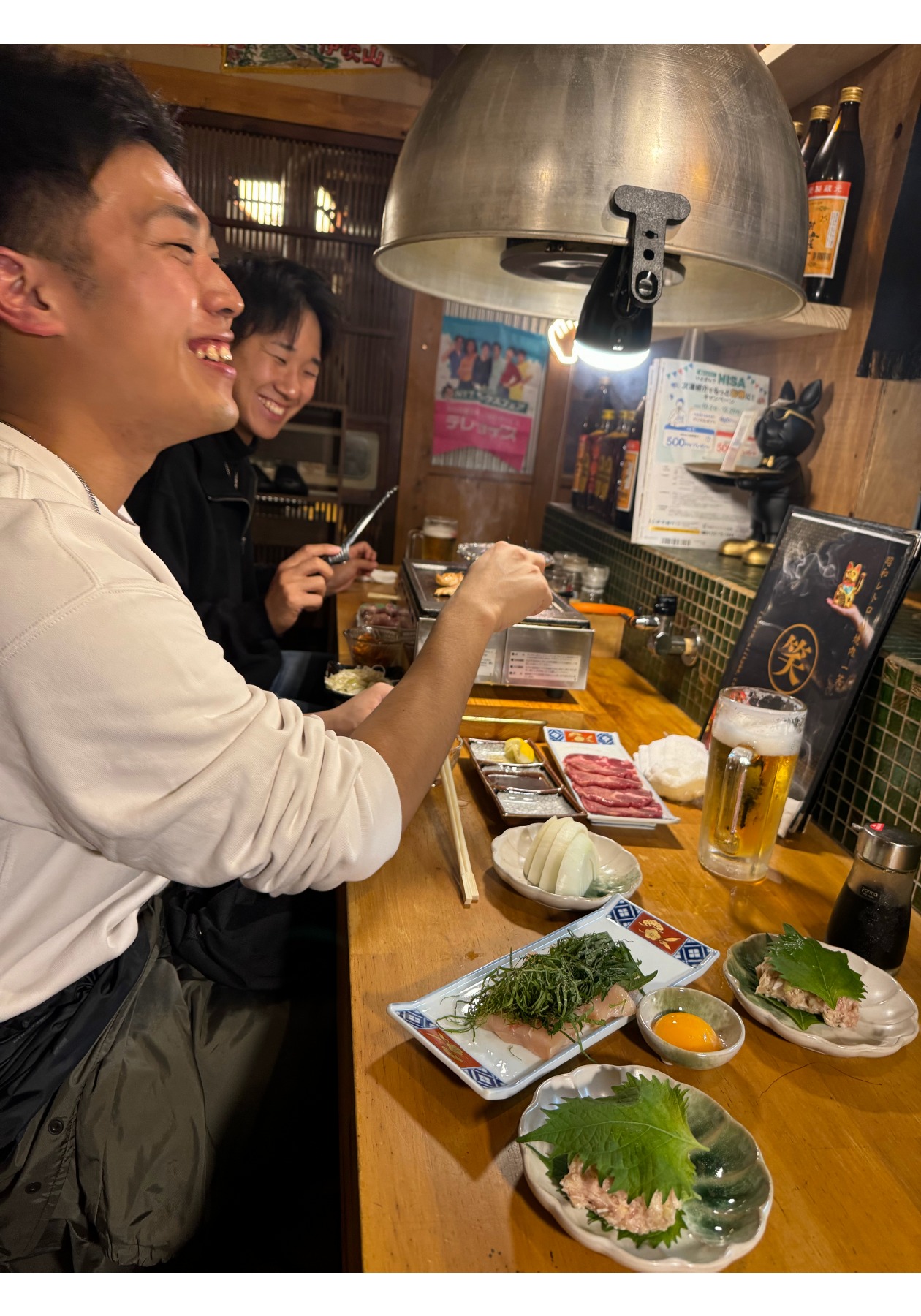 一笑で焼肉を楽しむお客様